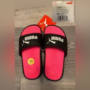 Little girls size 13 puma slide sandals NWT